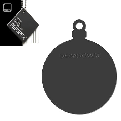 Acrylic Christmas Bauble Blanks (8cm Pack of 6) - Laserworksuk