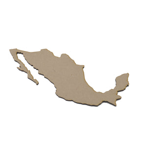 Wooden Mexico Map - Mexican Map Shape - LaserworksUK