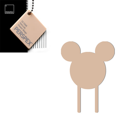 Acrylic Mouse Head Cake Topper (17cm Pack of 3) - Laserworksuk