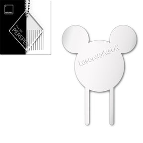 Acrylic Mouse Head Cake Topper (17cm Pack of 3) - Laserworksuk