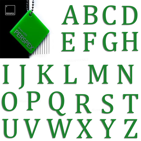 Acrylic 3cm High Letters & Numbers - 40 Colours - Multi Buy Discounts - Laserworksuk