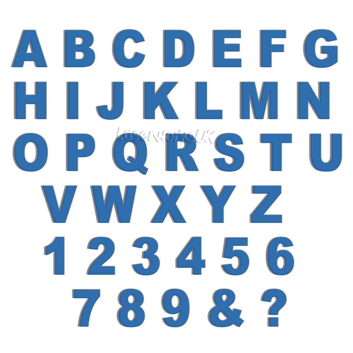 Ariel Bold 10cm Acrylic Letters & Numbers - 40 Different Colours - Laserworksuk