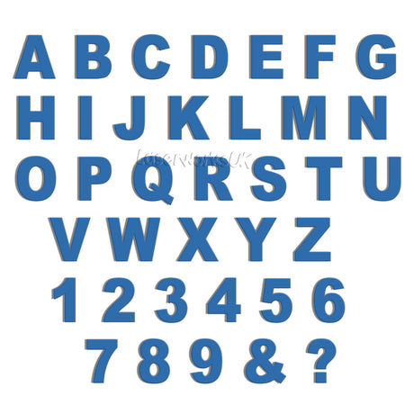 Ariel Bold 6cm Acrylic Letters & Numbers - 40 Different Colours - Laserworksuk