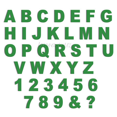 Ariel Bold 6cm Acrylic Letters & Numbers - 40 Different Colours - Laserworksuk