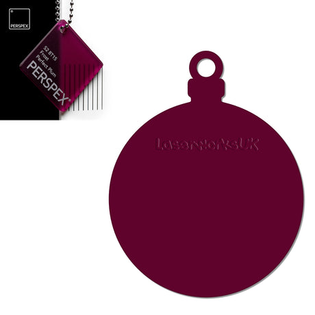 Acrylic Christmas Bauble Blanks (8cm Pack of 6) - Laserworksuk