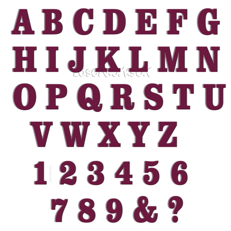 Acrylic 3cm High Letters & Numbers - 40 Colours - Multi Buy Discounts - Laserworksuk