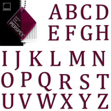 Acrylic 3cm High Letters & Numbers - 40 Colours - Multi Buy Discounts - Laserworksuk