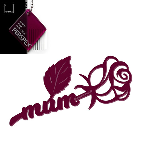 Acrylic Mothers Day Rose - Laserworksuk