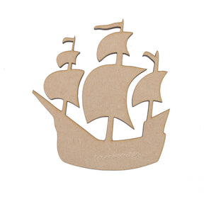 Wooden Pirate Ship Craft Shape - LaserworksUK