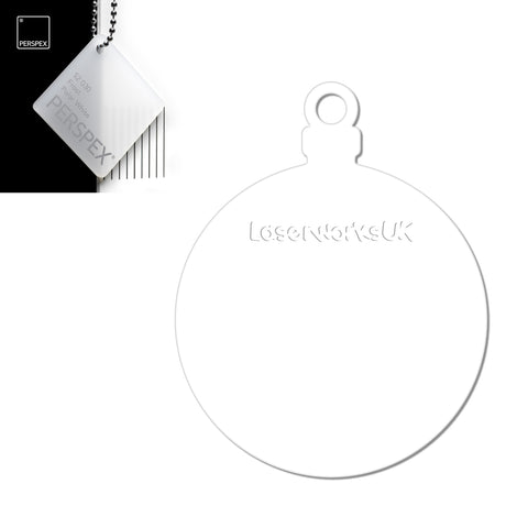 Acrylic Christmas Bauble Blanks (8cm Pack of 6) - Laserworksuk