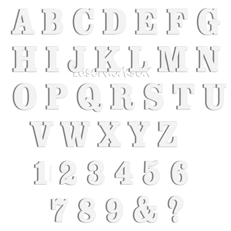 Acrylic 4cm High Letters & Numbers - 40 Colours - Multi Buy Discounts - Laserworksuk