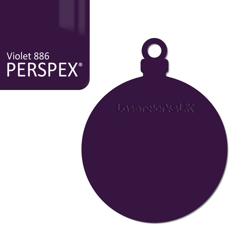 Acrylic Christmas Bauble Blanks (8cm Pack of 6) - Laserworksuk