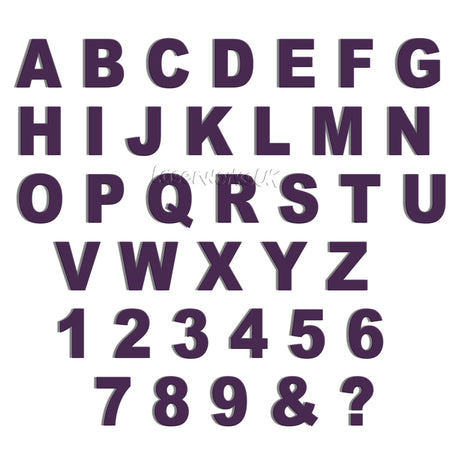 Ariel Bold 6cm Acrylic Letters & Numbers - 40 Different Colours - Laserworksuk