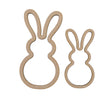 Rabbit Outline Shapes - Bunny Craft Shapes - LaserworksUK