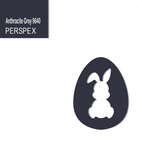 Acrylic Easter Egg With Bunny Cutout Blanks (8cm Pack of 6) - Laserworksuk