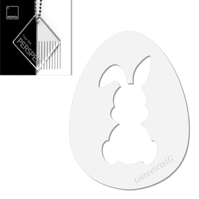 Acrylic Easter Egg With Bunny Cutout - (6cm Pack of 7) - Laserworksuk