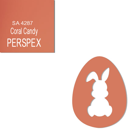 Acrylic Easter Egg With Bunny Cutout Blanks (8cm Pack of 6) - Laserworksuk