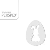 Acrylic Easter Egg With Bunny Cutout - (10cm Pack of 5)