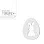 Acrylic Easter Egg With Bunny Cutout Blanks (8cm Pack of 6)