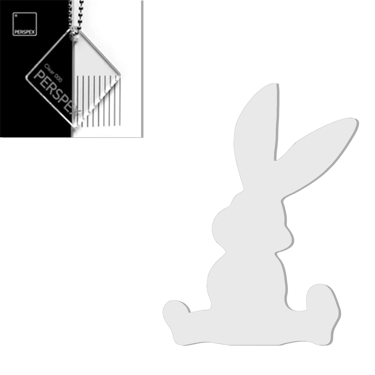 Acrylic Easter Cute Bunny Blanks (pack of 6)