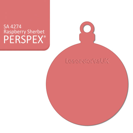 Acrylic Christmas Bauble Blanks (8cm Pack of 6) - Laserworksuk