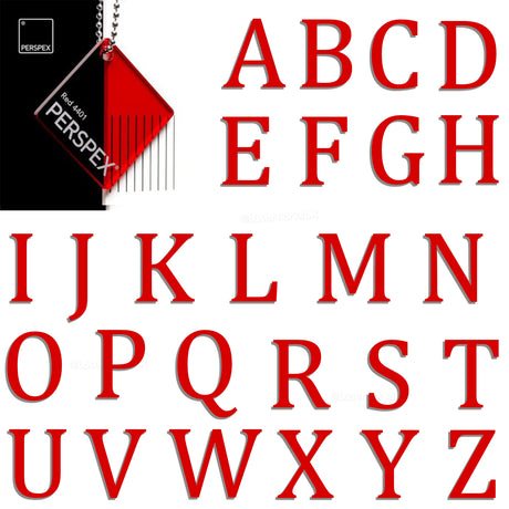 Acrylic 3cm High Letters & Numbers - 40 Colours - Multi Buy Discounts - Laserworksuk
