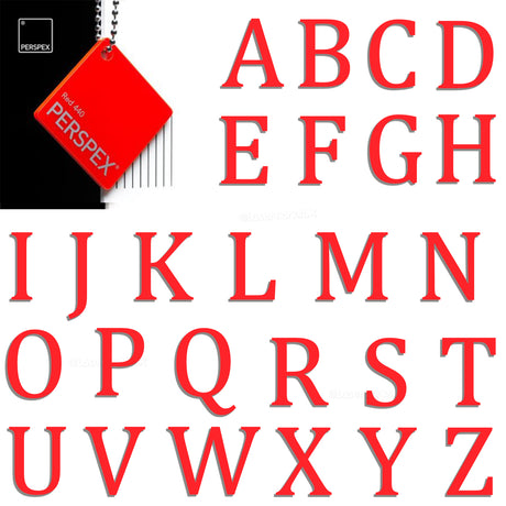 Acrylic 3cm High Letters & Numbers - 40 Colours - Multi Buy Discounts - Laserworksuk