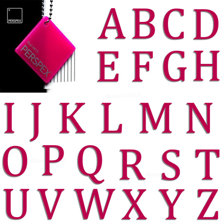 Acrylic 3cm High Letters & Numbers - 40 Colours - Multi Buy Discounts - Laserworksuk