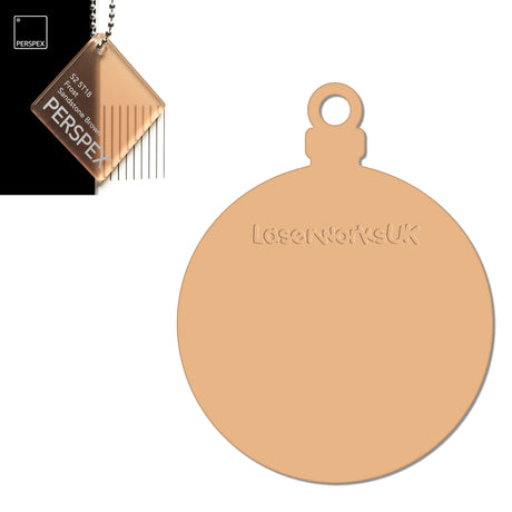 Acrylic Christmas Bauble Blanks (8cm Pack of 6) - Laserworksuk