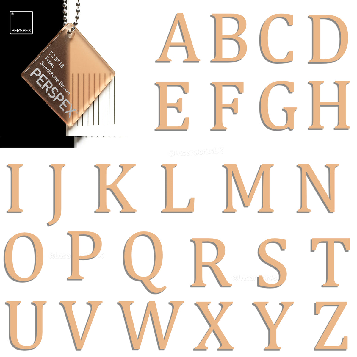Acrylic 7.5cm High Letters & Numbers - 40+ Colours - Multi Buy Discounts - Laserworksuk