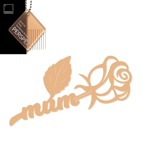 Acrylic Mothers Day Rose - Laserworksuk