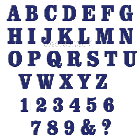 Acrylic 4cm High Letters & Numbers - 40 Colours - Multi Buy Discounts - Laserworksuk