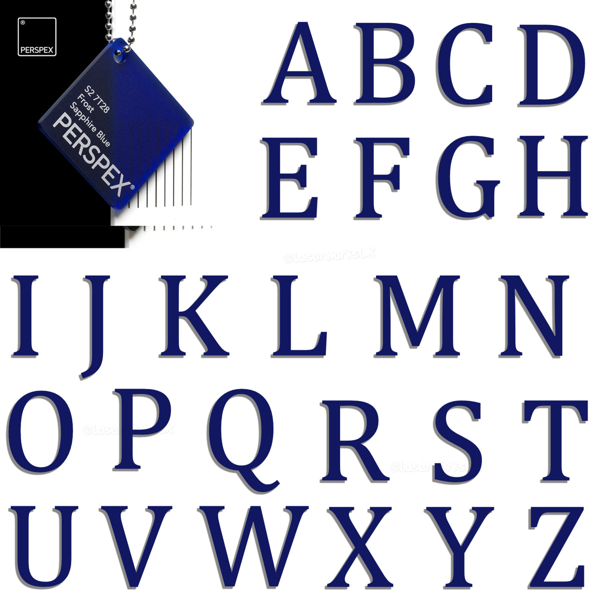 Acrylic 7.5cm High Letters & Numbers - 40+ Colours - Multi Buy Discounts - Laserworksuk