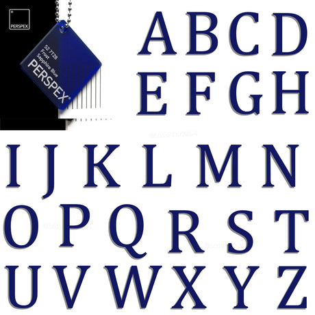 Acrylic 3cm High Letters & Numbers - 40 Colours - Multi Buy Discounts - Laserworksuk