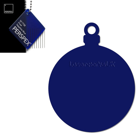 Acrylic Christmas Bauble Blanks (8cm Pack of 6) - Laserworksuk