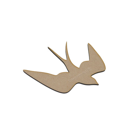 Swallow MDF Wood Bird Shape - Laserworksuk