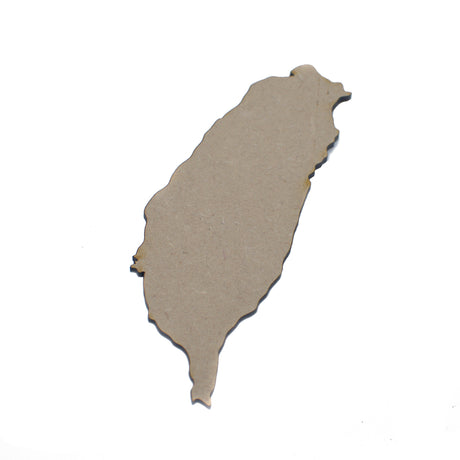 Wooden Outline Map of Taiwan  - Map Outline Shapes - Laserworksuk