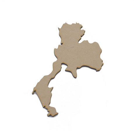 Wooden Thailand Map - Asia Map Shape - Laserworksuk