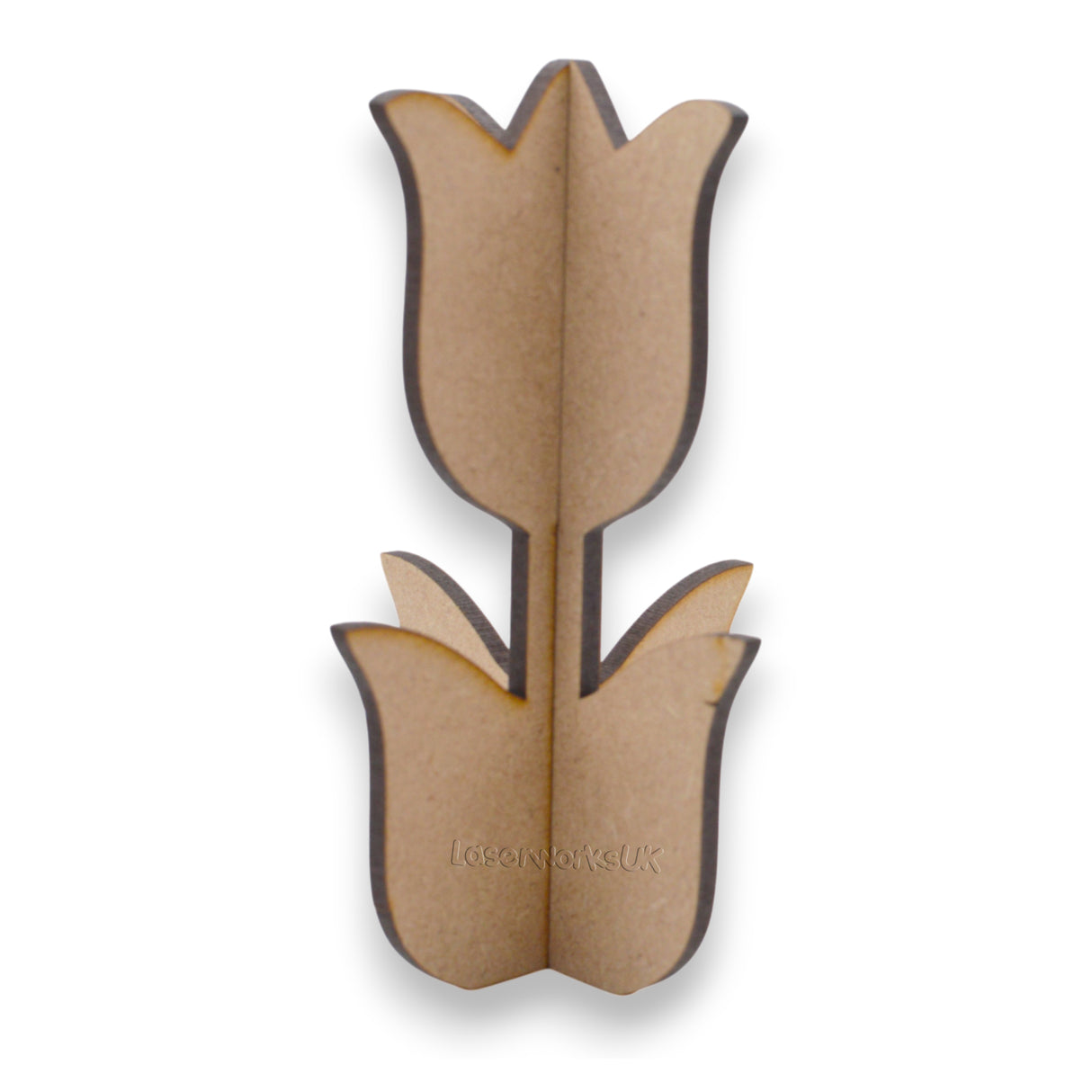 Wooden 3D Spring Tulip - Freestanding Flower - LaserworksUK