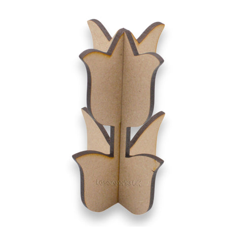 Wooden 3D Spring Tulip - Freestanding Flower - LaserworksUK