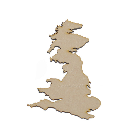 Wooden UK Maps - United Kingdom Outline Shapes - Laserworksuk