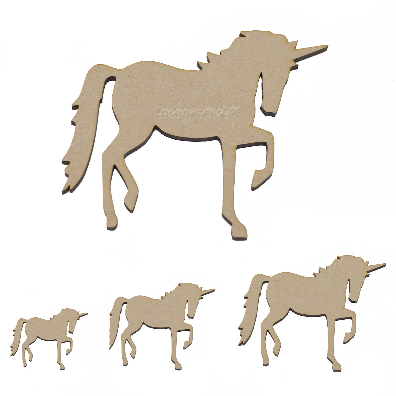 Unicorn Craft Shapes - Mystical Crafts - LaserworksUK