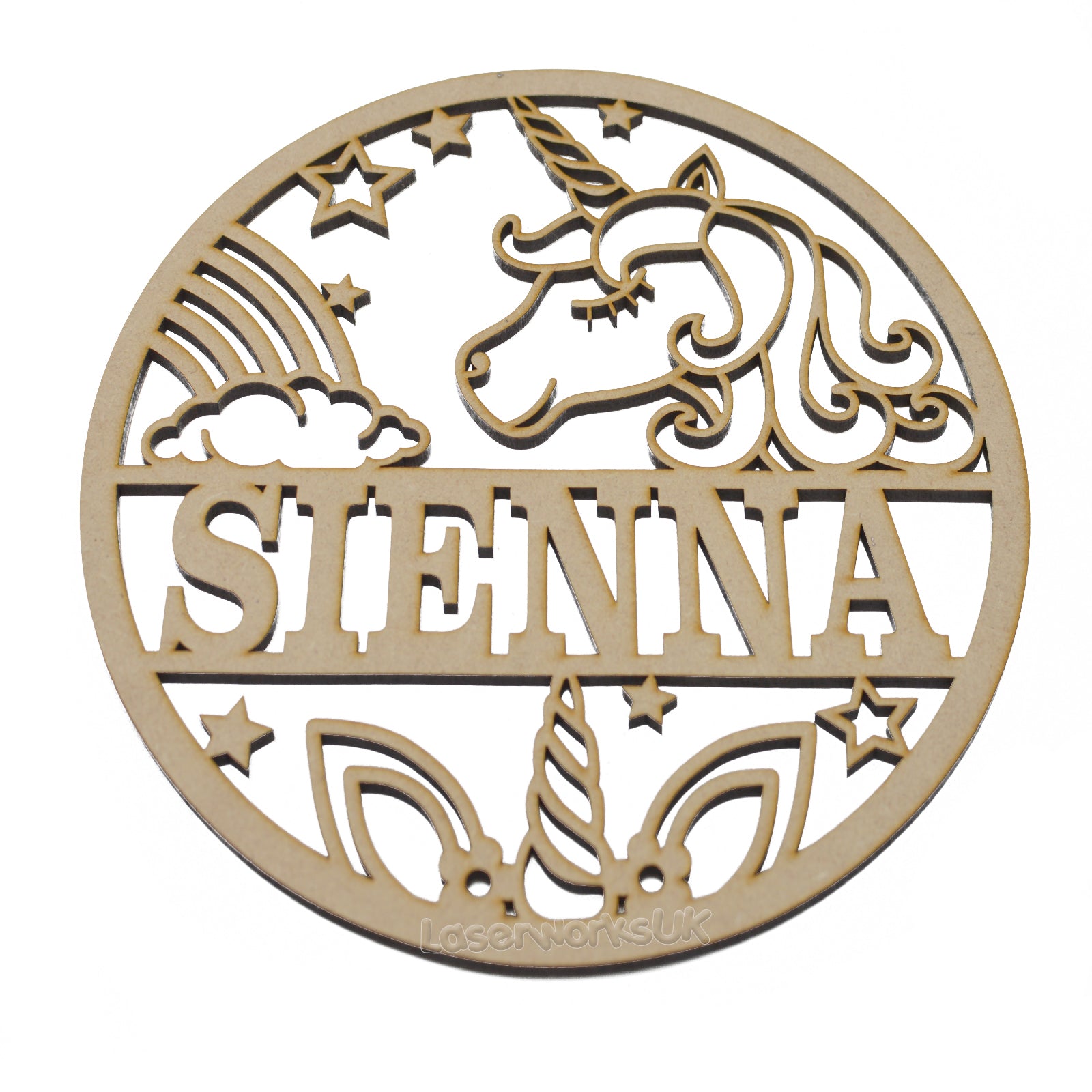 Personalised 3D Unicorn Layered Sign - LaserworksUK