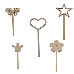 Wooden Magic Wands - Various Shapes & Sizes - Laserworksuk