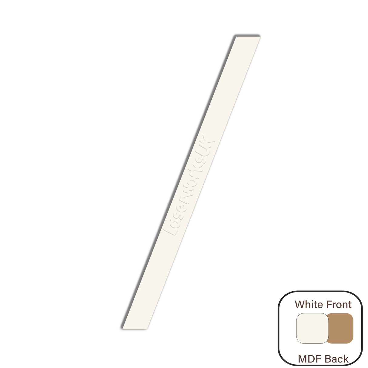 White Painted MDF Wooden Letters - Cambria Font 2cm - 30cm - Laserworksuk