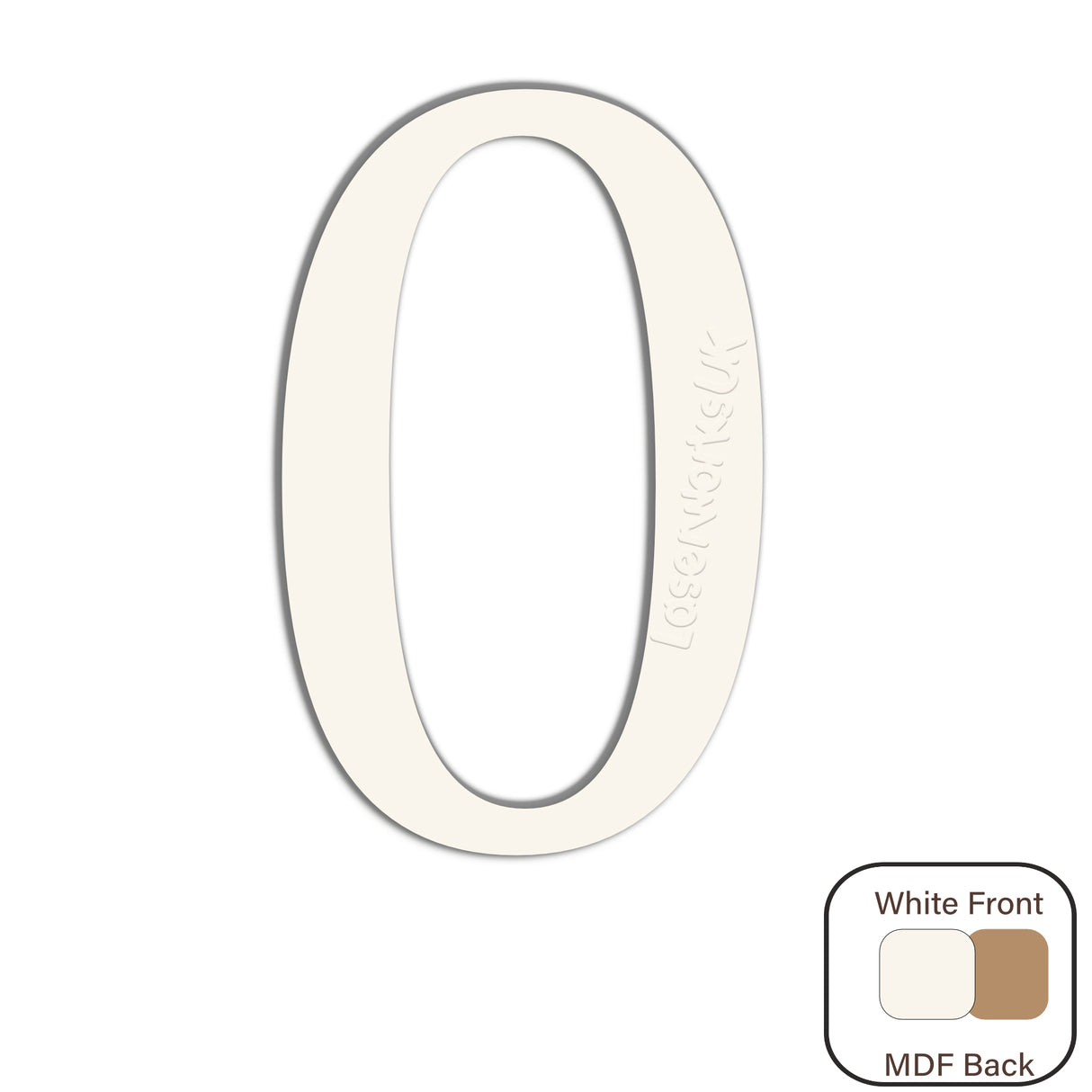 White Engraved Wooden Alphabet Letters - Laserworksuk