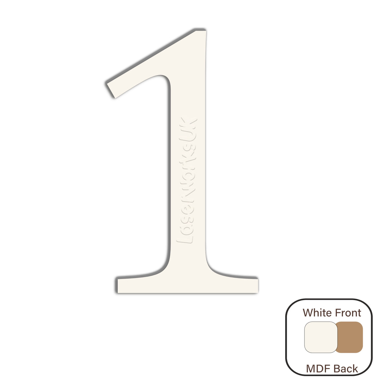 White Engraved Wooden Alphabet Letters - Laserworksuk