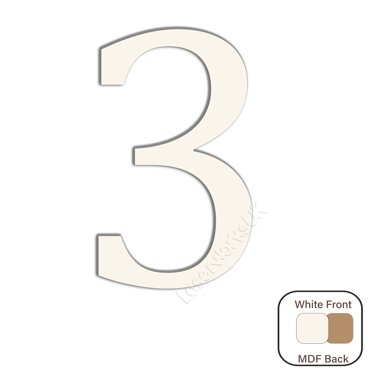 White Engraved Wooden Alphabet Letters - Laserworksuk