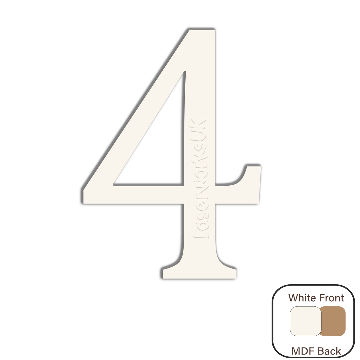 White Engraved Wooden Alphabet Letters - Laserworksuk