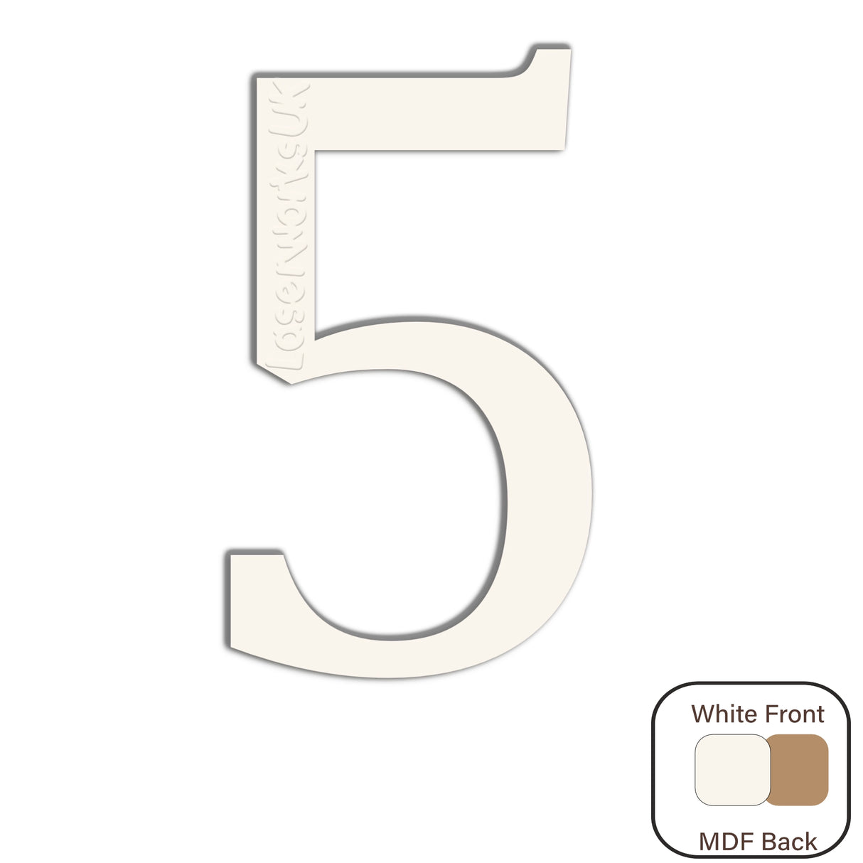 White Engraved Wooden Alphabet Letters - Laserworksuk